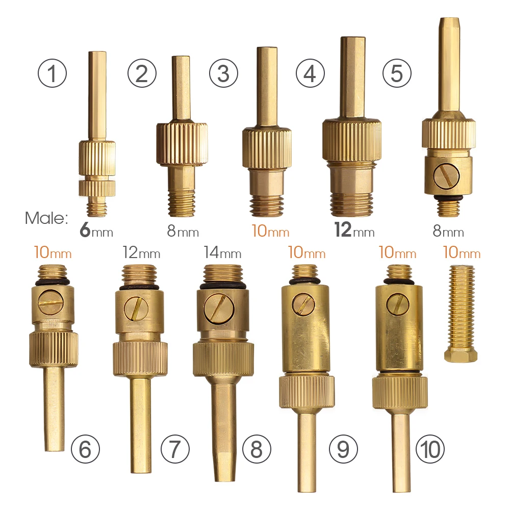 MUCIAKIE M6 M8 M10 M12 M14 Garden Adjustable Fountain Nozzle Brass Micro Courtyard Straight Water Pond Jet Irrigation Sprinklers