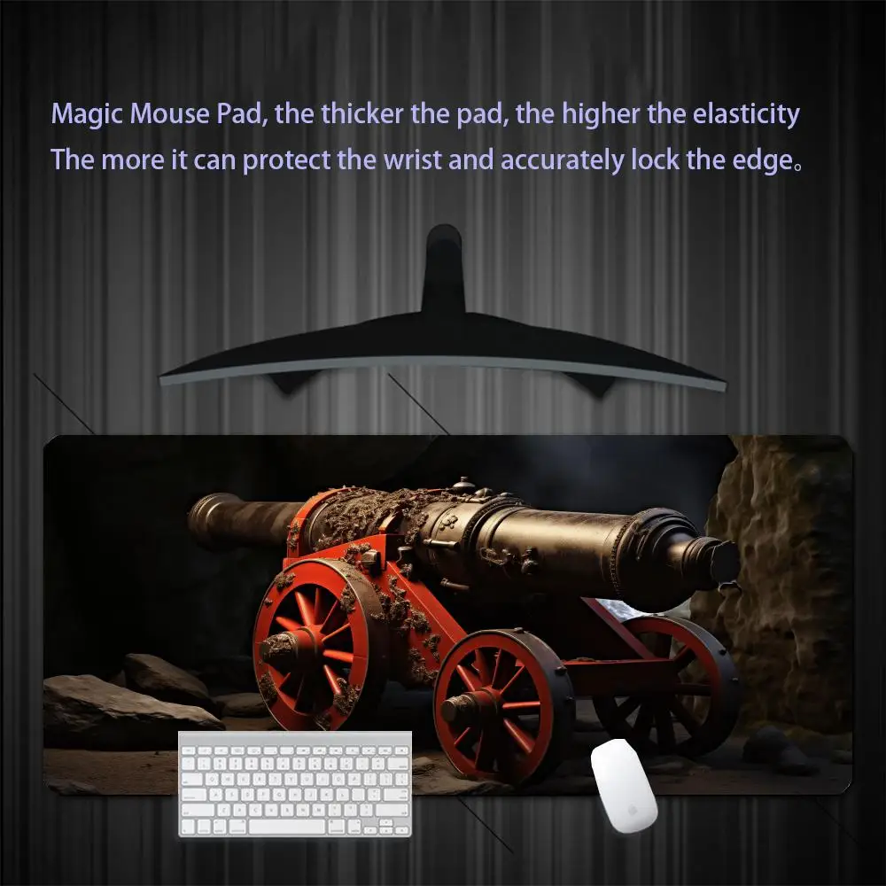 

Historic Cannon Mouse Pad Computer Laptop Anime Keyboard Mouse Mat Xxl Large Mousepad Keyboards Gamers Decoracion Desk Mat