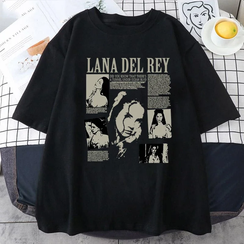 

Fashion Women's T-shirt Singer Music Album Pattern 3D Printed T-shirt Retro Hip-hop Street Casual Short Sleeve