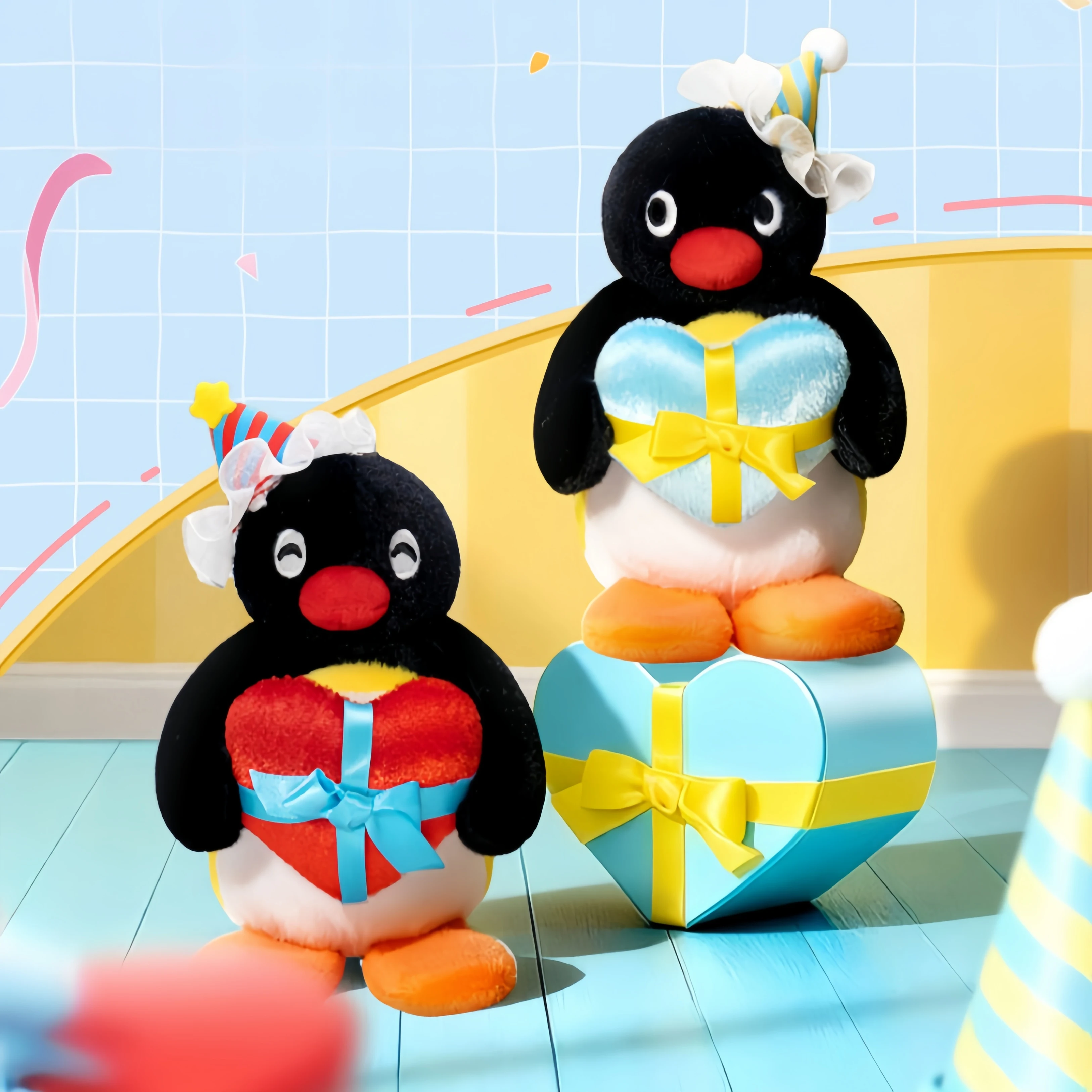 

Серия Pingu и Pinga Blessing, плюшевая игрушка, кукла, кулон, 12 см, милые мультяшные мягкие игрушки, мягкие плюшевые коллекционные подарки