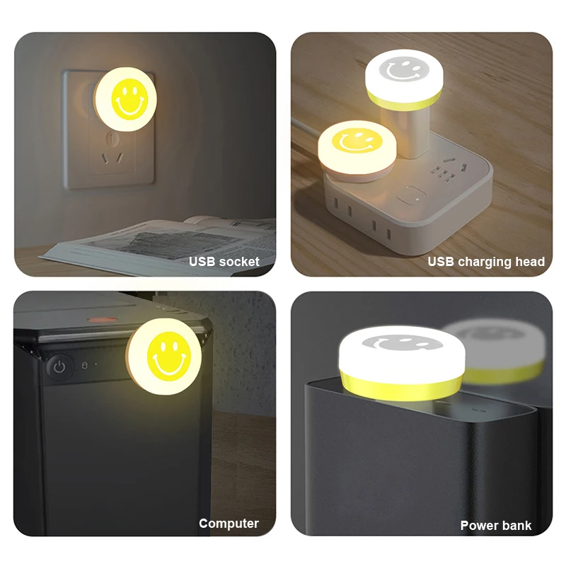 Mini USB Plug Lamp 5V LED Night Light Portable Bedside Lamp Nightlight LED Book Light Computer Mobile Power Charging Lighting