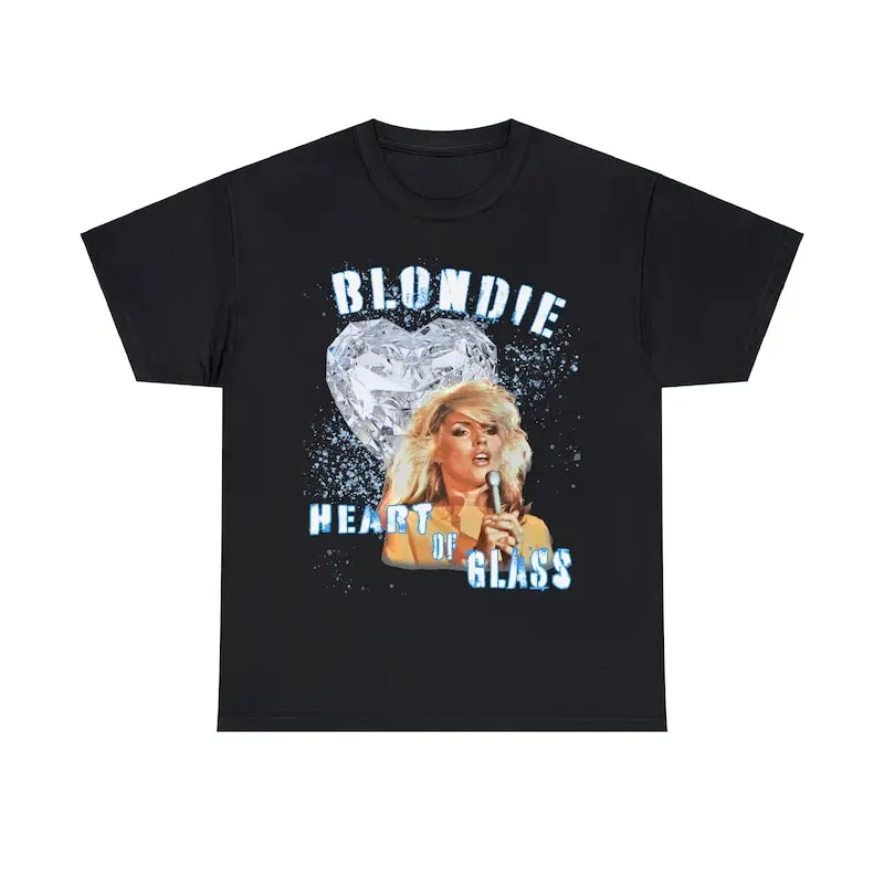 Blondie Heart of Glass Retro 70s Classic Rock Band Musical t shirt