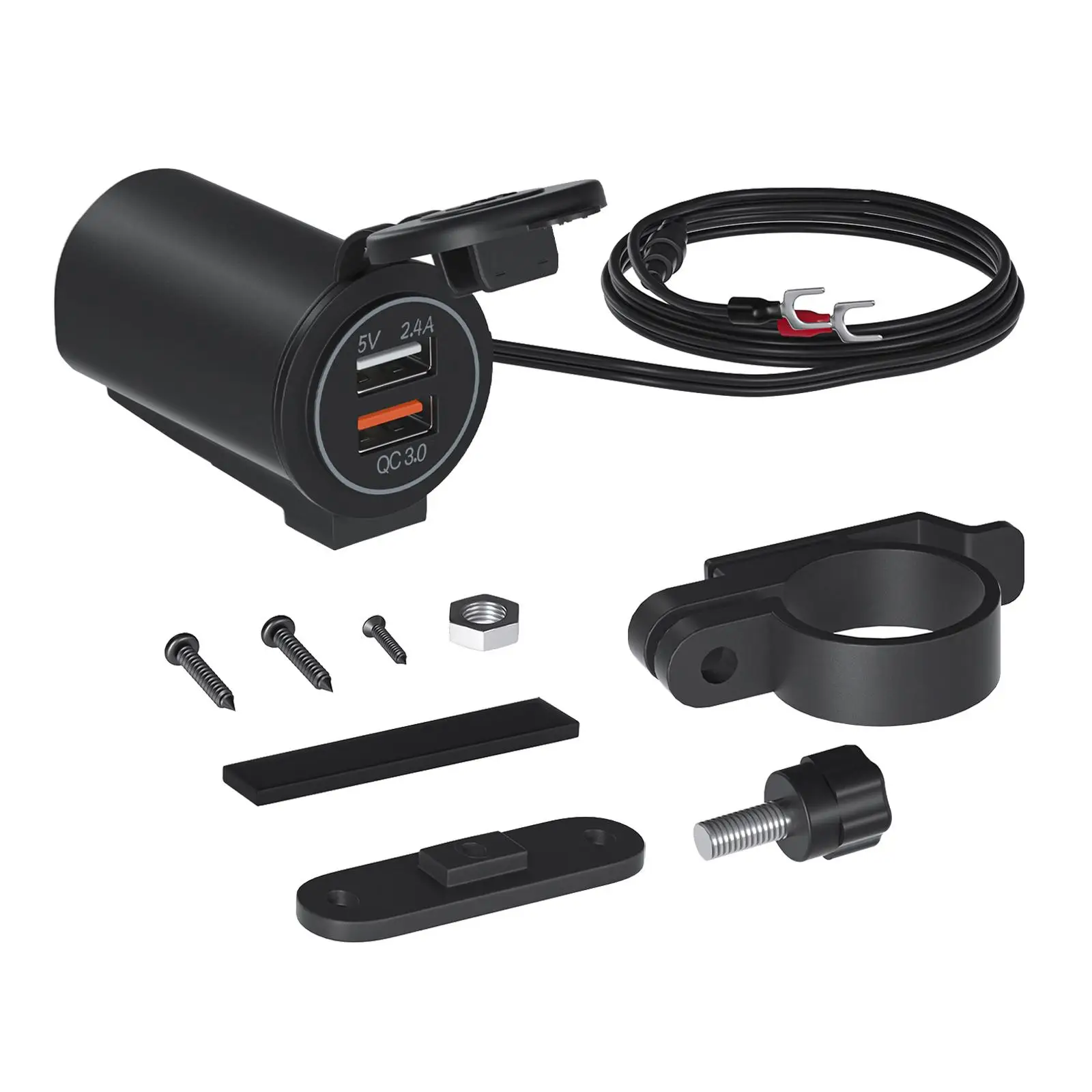 

Universal Car Charger Adapter Socket Dual USB Port for Motorcycle Suvs