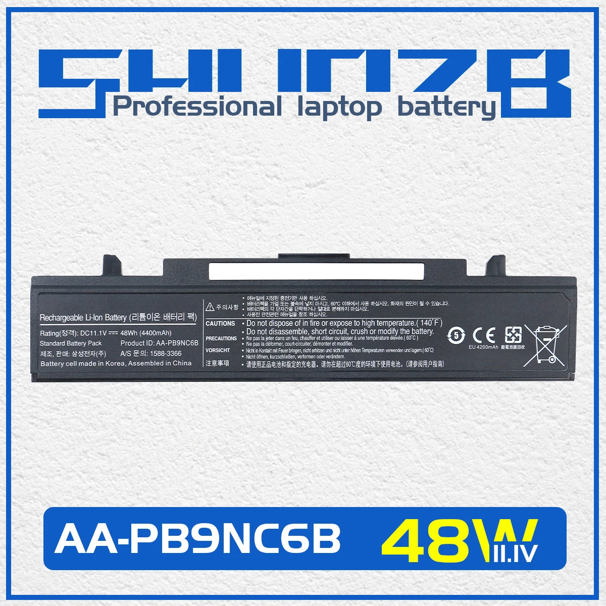 

AA-PB9NS6B Laptop Battery For Samsung R580 R540 R519 R525 R428 R528 R430 R530 RV511 RV411 RV508 R468 R730 AA-Pb9ns6b AA-PB9NC6B