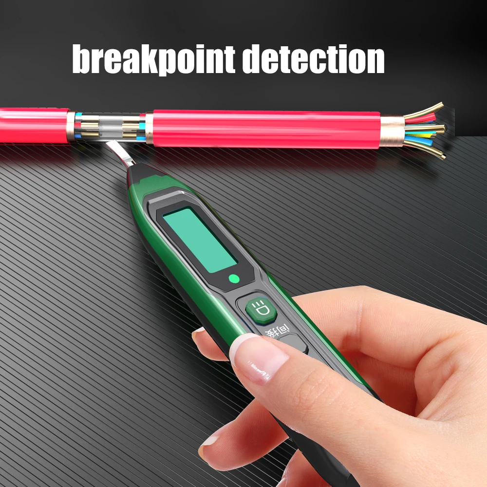 LAOA Intelligent Digital Display Test Pen Voltage Zero Live Conduction/Off Detection Electrician Special Test Pen 12-250V