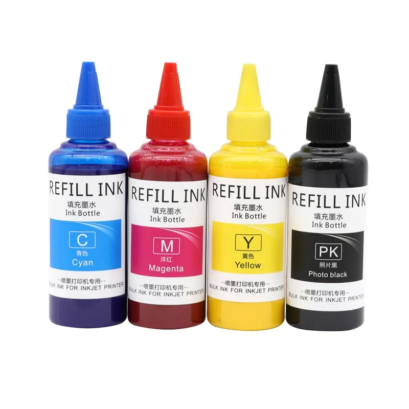 4Color Refill Pigemnt Dye Ink Kits for Brother LC432 LC451 LC462 LC472 LC404 412 LC401 LC402 LC421 LC422 LC427 LC431 Printer Ink