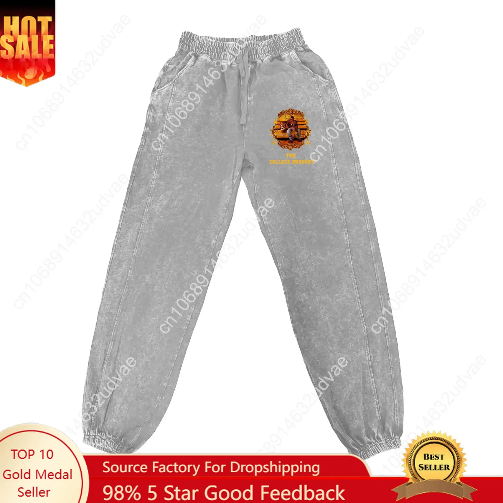 

Kanye West Pants Man Woman Teenager Retro Vintage Trousers Cotton Elastic Sweatpants Pattern Logo Customized Pant with Pocket