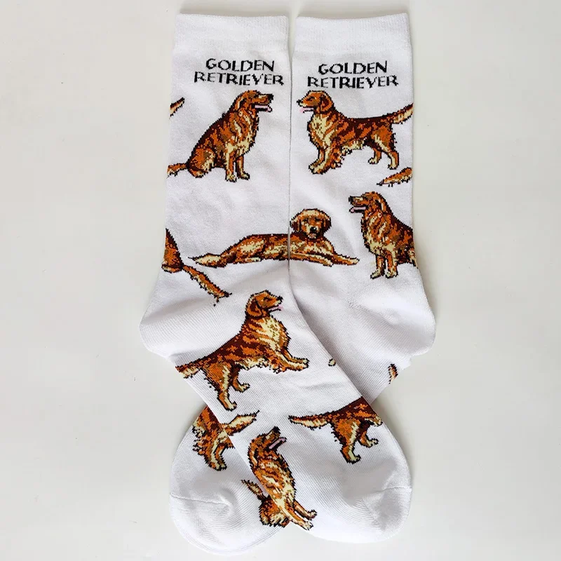 NEW Crew Fashion Funny Women Socks Border Collie Schnauzer Lab Scottie Beagle Boxer Pug Bulldog Sheltie Golden Doodle Retriever