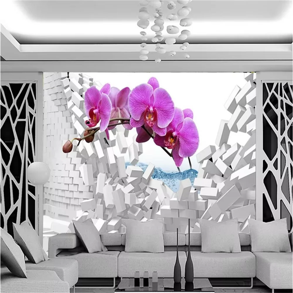 Custom Wallpaper Pink Diamond Line Photography Background Modern Europe Art Mural for Living Room Large Painting Home Decor