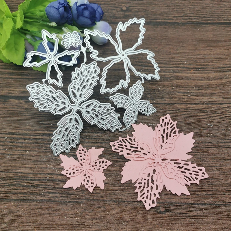 Christmas flower Metal Cutting Dies Stencils For DIY Scrapbooking Decorative Embossing Handcraft Template