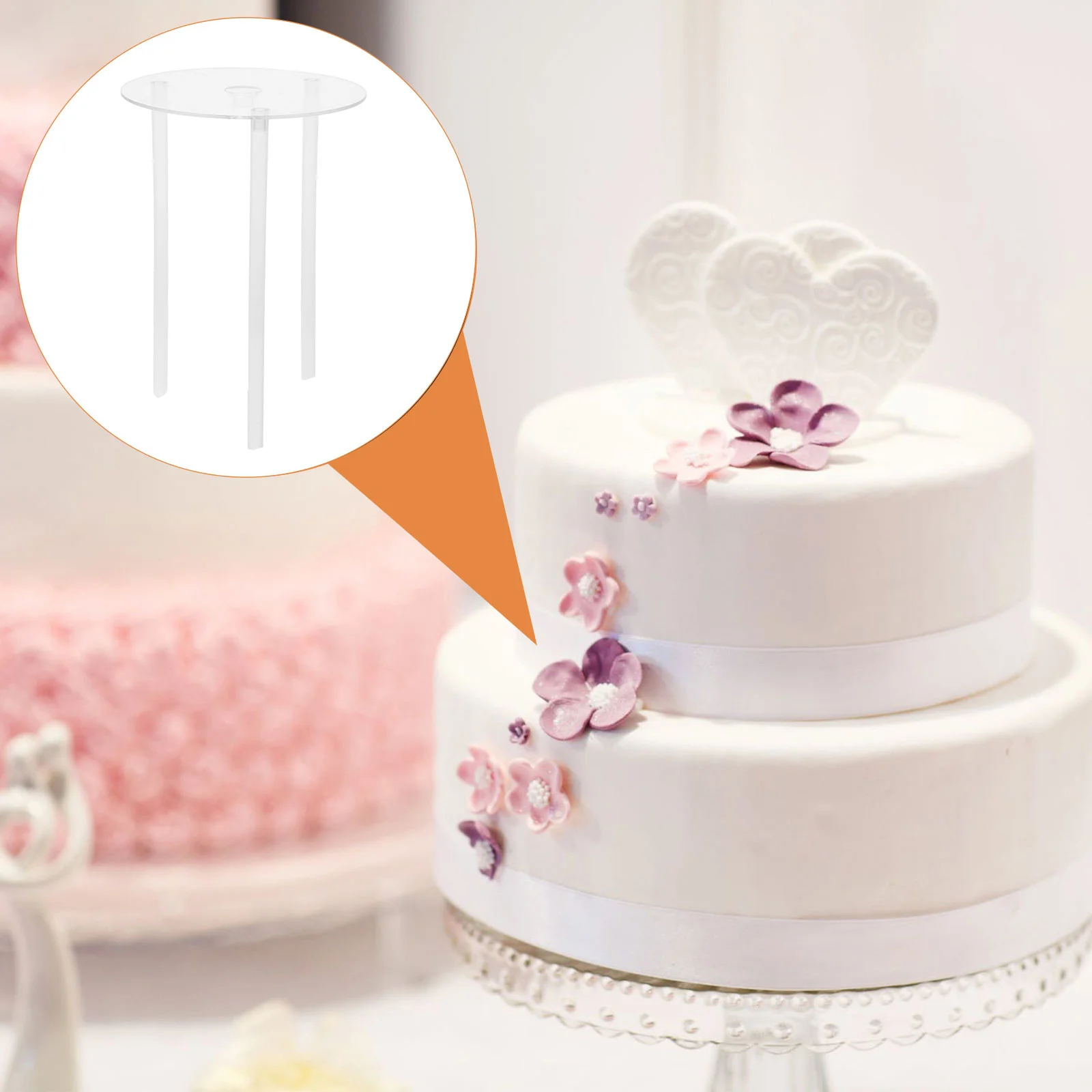 

4 Set Wedding Cake Support Stand Making Kit Plastic Material Dowels for Tiered Cakes