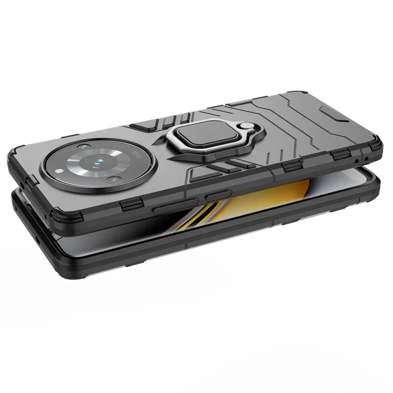 Für Realme 11 Pro Plus Fall Rüstung Ring Magnetische Auto Halter Ständer Telefon Fall Für OPPO Realme 11 Pro 11 pro + Plus Zurück Abdeckung