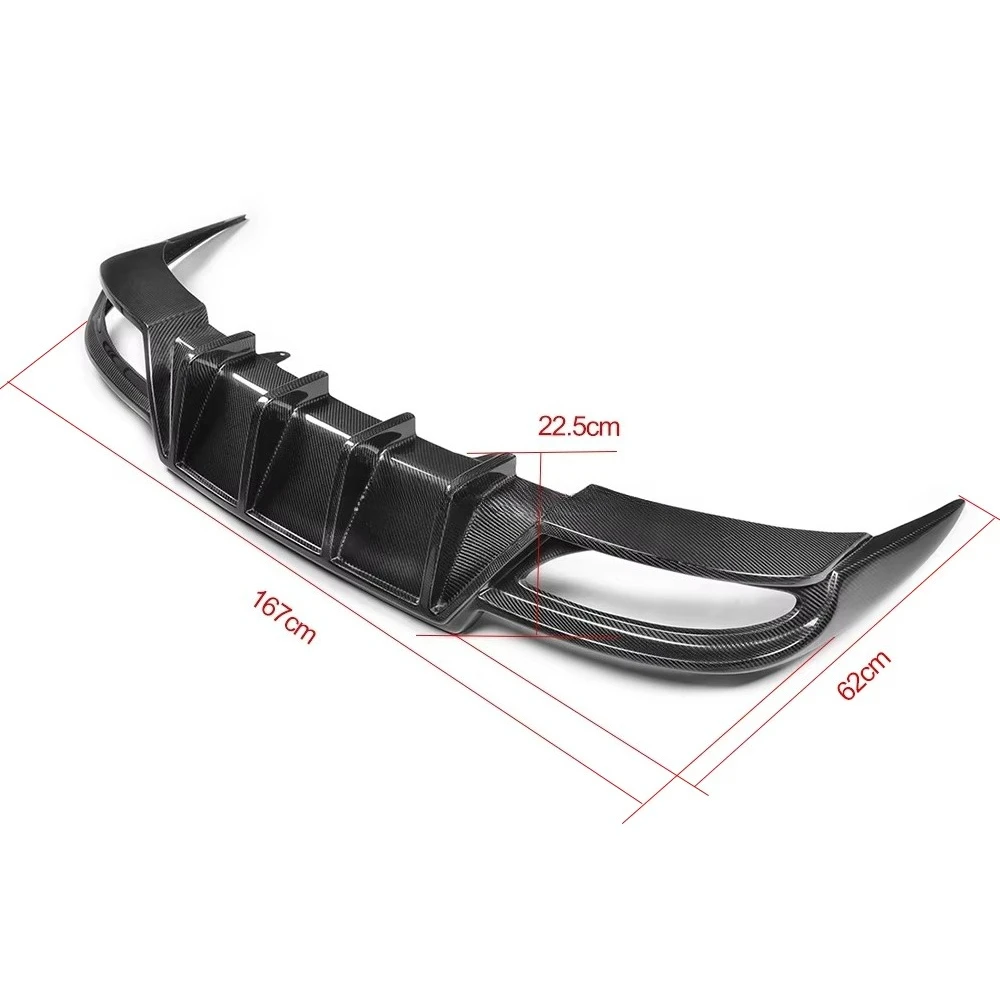 Product Customization GS350 Carbon Fiber Rear Bumper Diffuser forLexus GS350 F Sport 2007-2016 Carbon Black