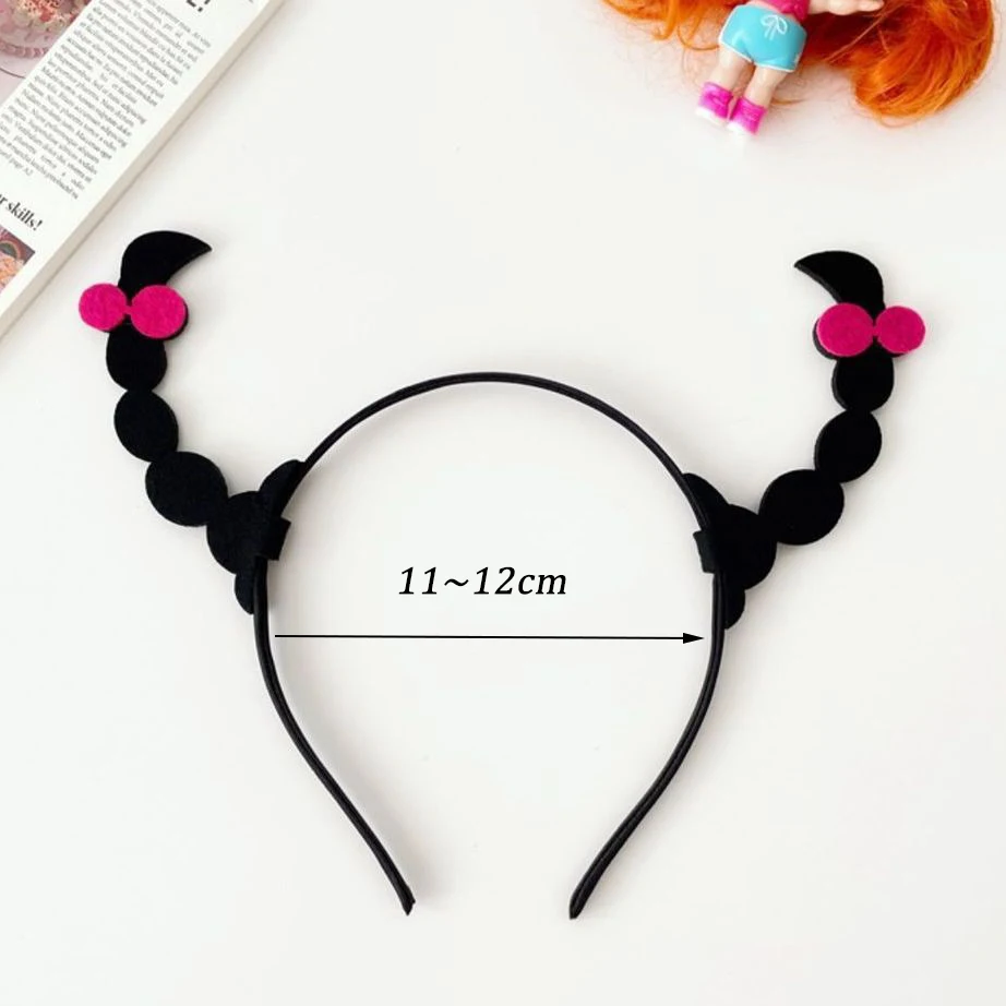 Cute Funny Halloween Hair Hoop Cherry Bowknot Fake Braid Hairband Women Girls Masquerade Party Cosplay Headband Birthday Gifts