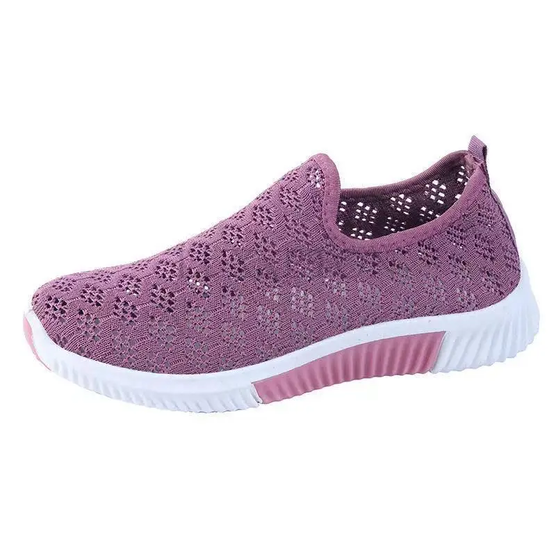 Women Flat Shoes 2024 Summer New Fashionable and Comfortable Women Mesh Breathable Sports Socks Casual Sports Shoes