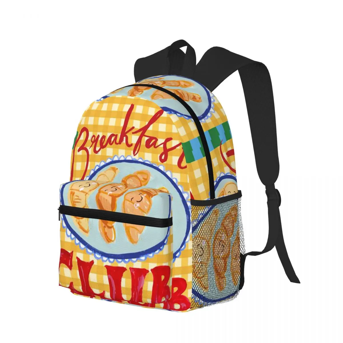 

Breakfast Club Foodie Valentines Day Student Backpack School Bag Hiking Travel Daypack for Boys Girls Bookbag Shoulder Bags