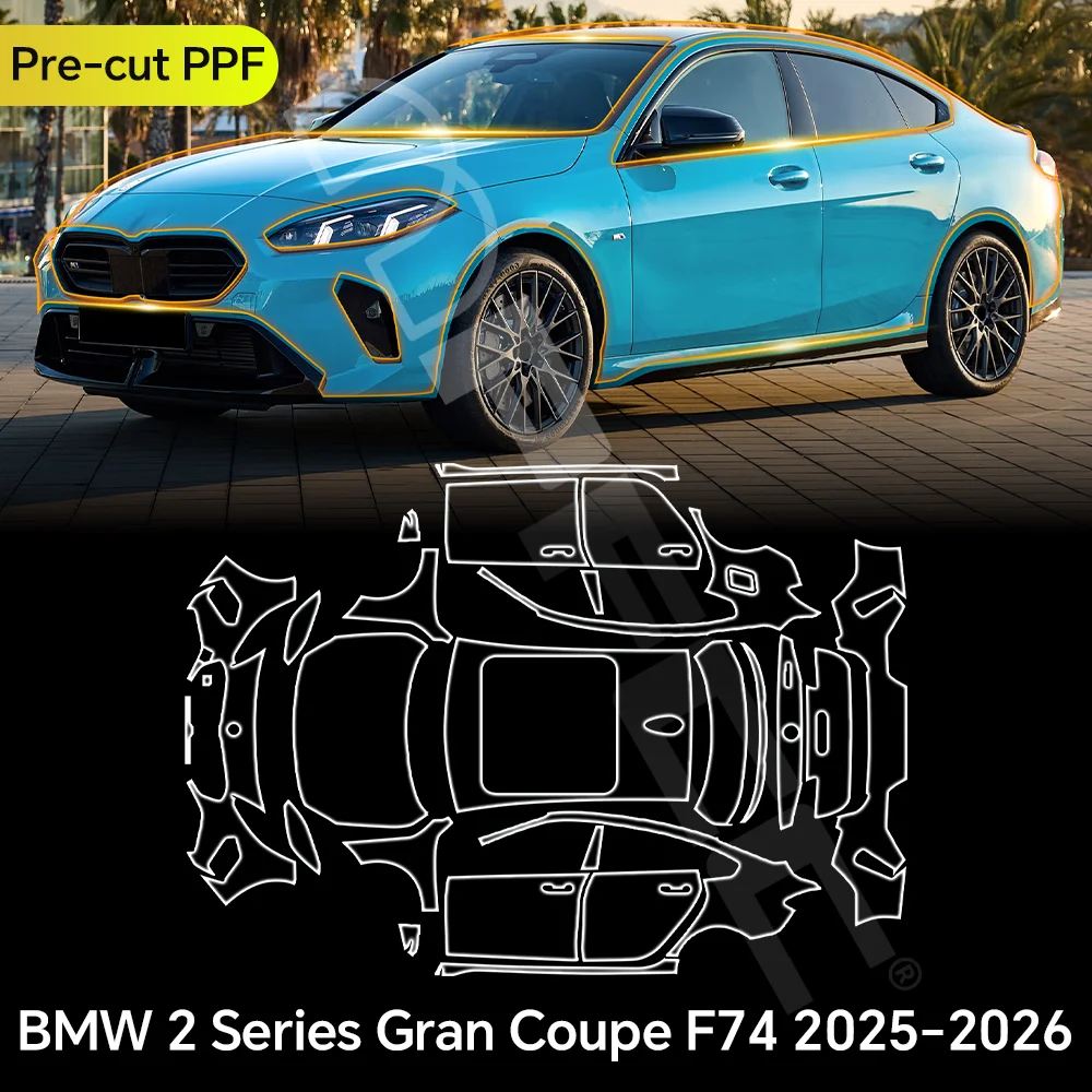 

For BMW 2 Series Gran Coupe F74 2025 TPU Paint Protection Film Clear Bra Car Body Anti-scratch Pre-cut PPF Resistant Repairable