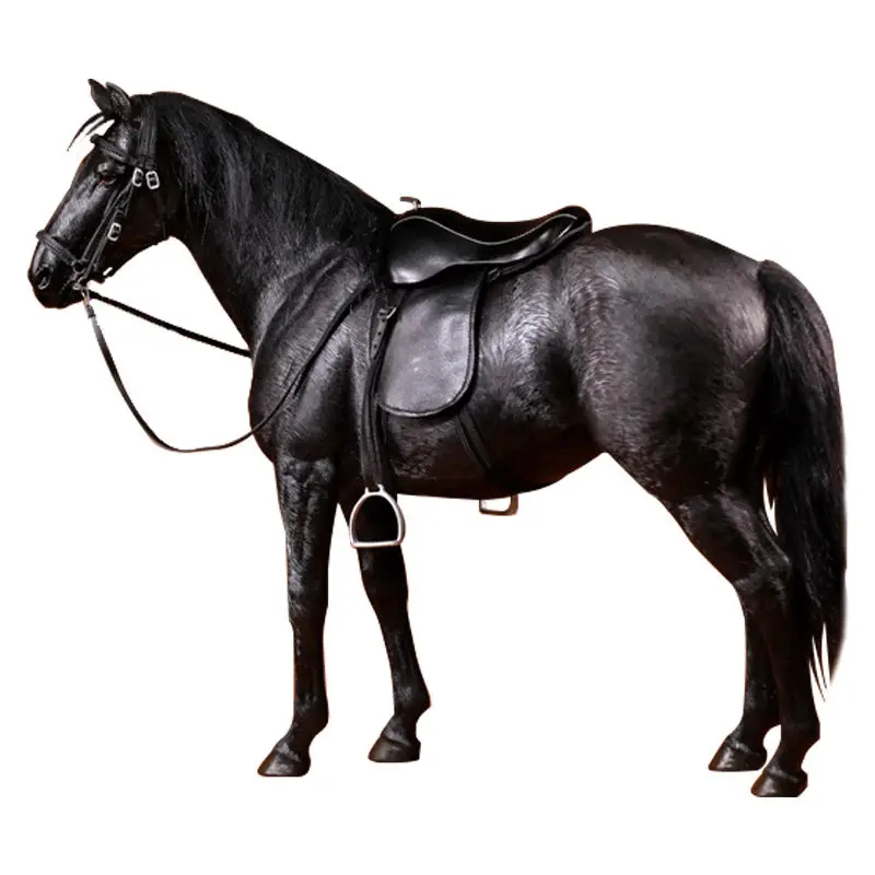 Room Decorations Simulated Resin Warm Blooded Horse Model 1:6 Scale Animal Ornament 12inch Action Figure Accessory For Desktop