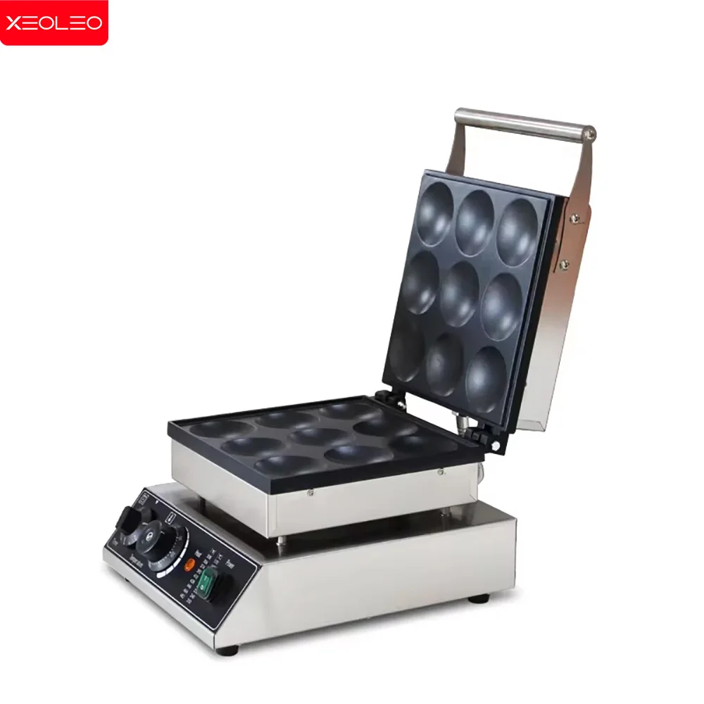 XEOLEO Electric 9 sztuk Mini holenderski naleśnikarka 950W Poffertjes naleśnikarka Dorayaki Mini maszyna do naleśników