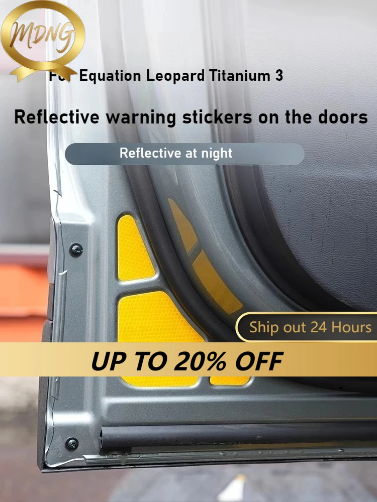 For BYD Equation Leopard Titanium 3 door reflective warning wheel eyebrow luminous anti-scratch paste interior accessories