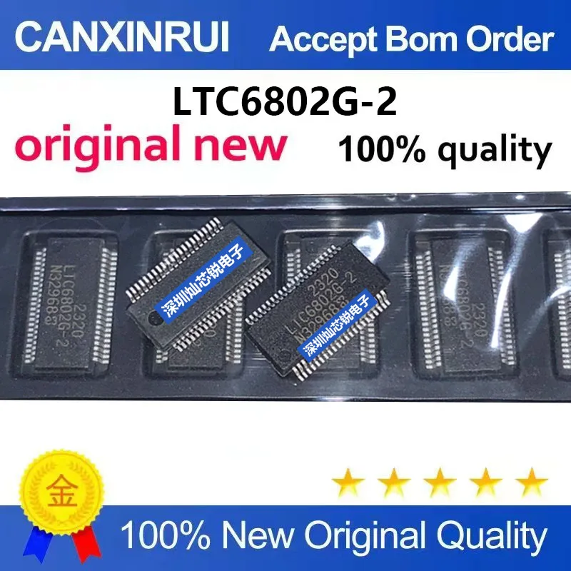 (5-100pieces)Brand New Original LTC6802G-2 SMD SSOP44 Multi-Cell Addressable Battery Stack Monitor