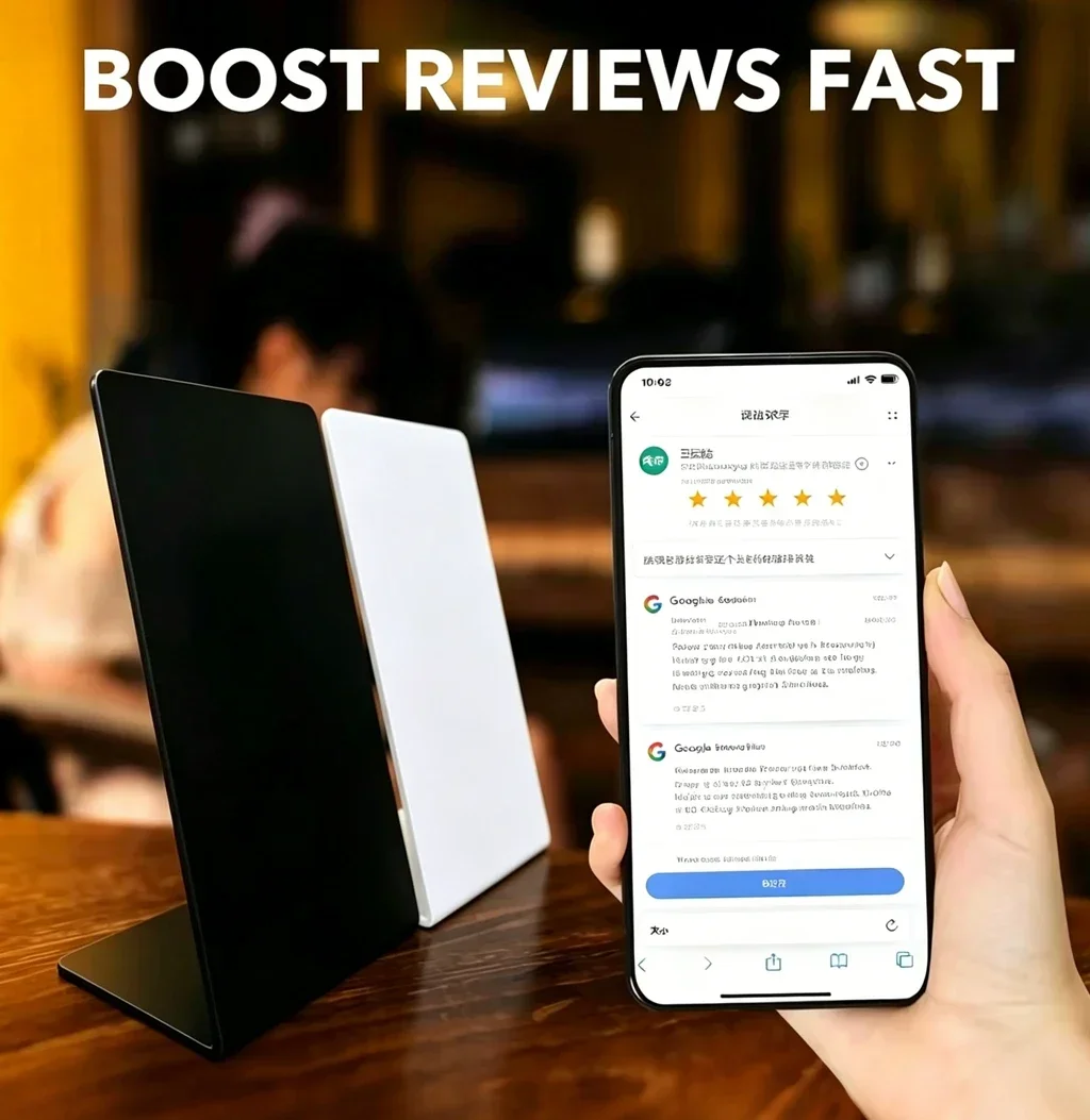Blank NFC Review Stand Google Review Display Stand NFC215 Chip 504Bytes 13.56MHz Social Media QR Code Stand White Black Blank Pa