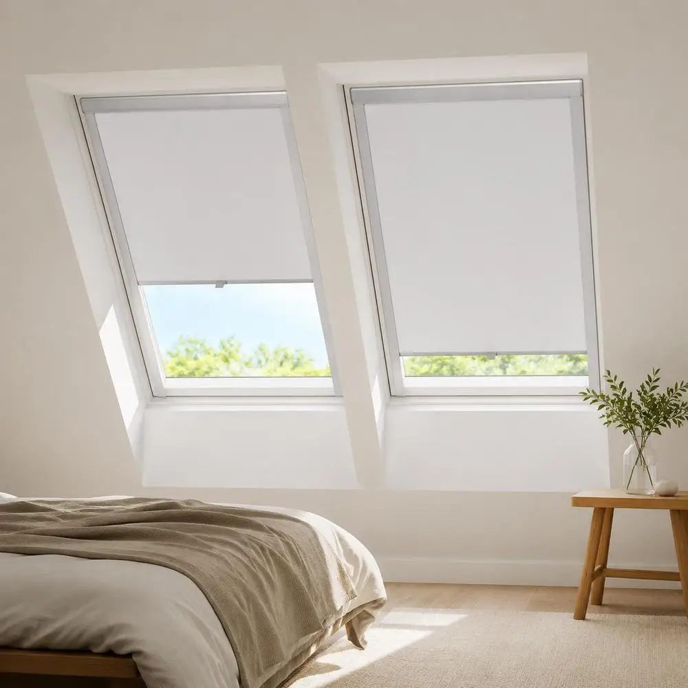 Store enrouleur occultant Skylight, blanc MK06, pour fenêtre de toit, pare-soleil de fenêtre de toit, rideau de fenêtre domestique