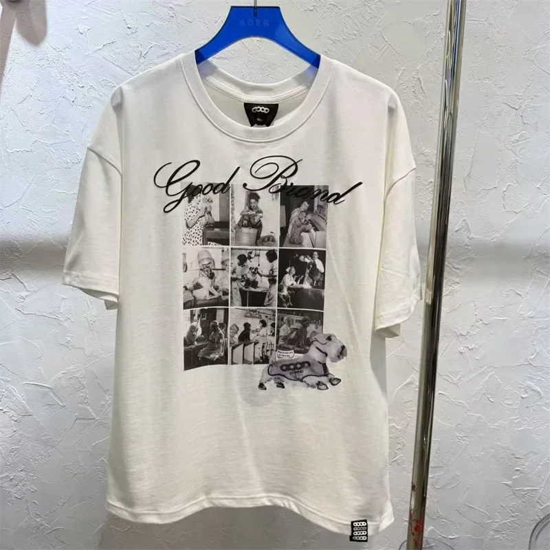 

2025 New Arrival White Goodbrand T-Shirts Men Women Retro Pure Cotton GOODBRAND Logo Foam Printing T Shirt Top Tee