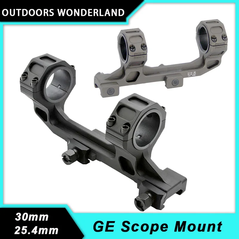 Tactical 25.4mm/30mm Tube GE Scope Mount Aluminum Lightweight AR-15 M4 Riflescope Mount With 1.54 inch Optical Centerline Height