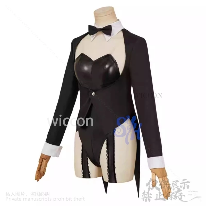 Anime My Dress Up Cosplay Kitagawa Marin Costume Sexy Bunny Rabbit Tail Pu Jumpsuit Jirai Kei Girls Kawaii Headband Halloween