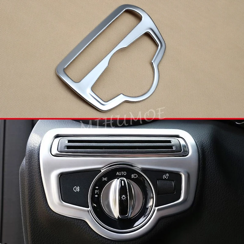 

Matte Chrome Interior Dashboard Switch Cover Trims For Mercedes GLC C Class X253 C253 W205 S205 A205 C205