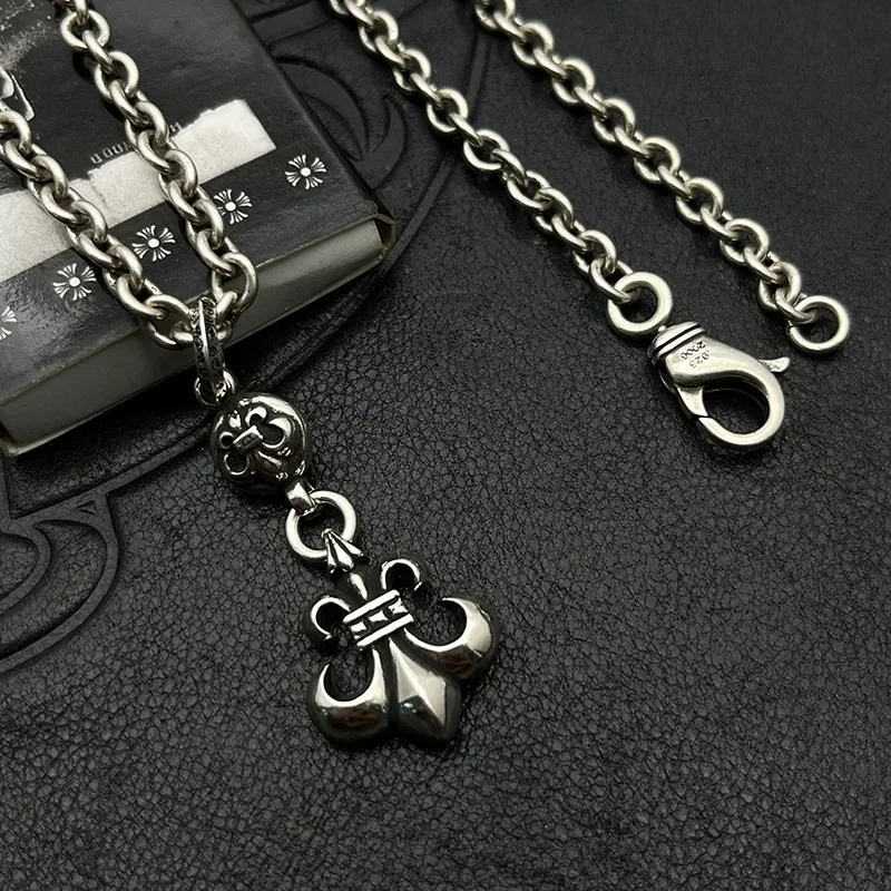 

Accessories Single Caddy Scout Flower Necklace Thai Silver Retro Sweater Chain High-end Autumn and Winter Accessories Jewelry Ni