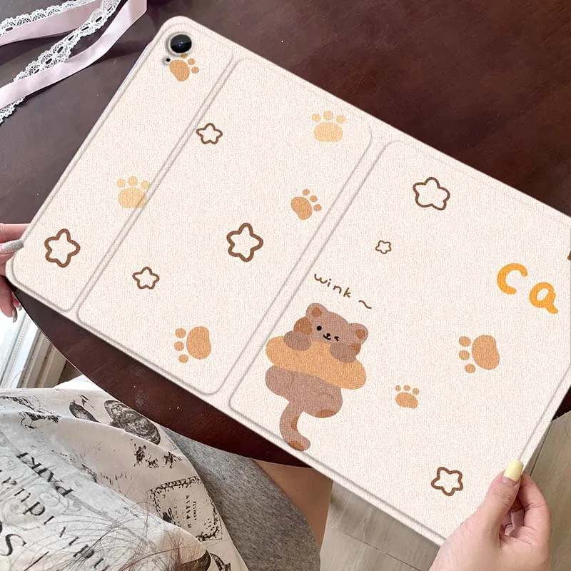 

Cute puppy and bear cartoon For Samsung Galaxy Tab A A7 A8 A9 A11 S6 S11 10.1 10.4 10.5 Inch Lite Plus Cover Tablet Case