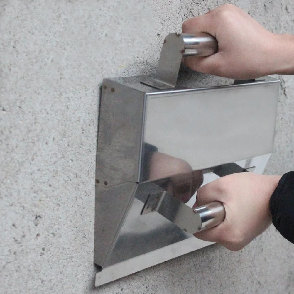 Paleta de yeso, herramienta manual de acero inoxidable para reparación de pared de mortero de cemento, mango ergonómico duradero, soldadura multipunto