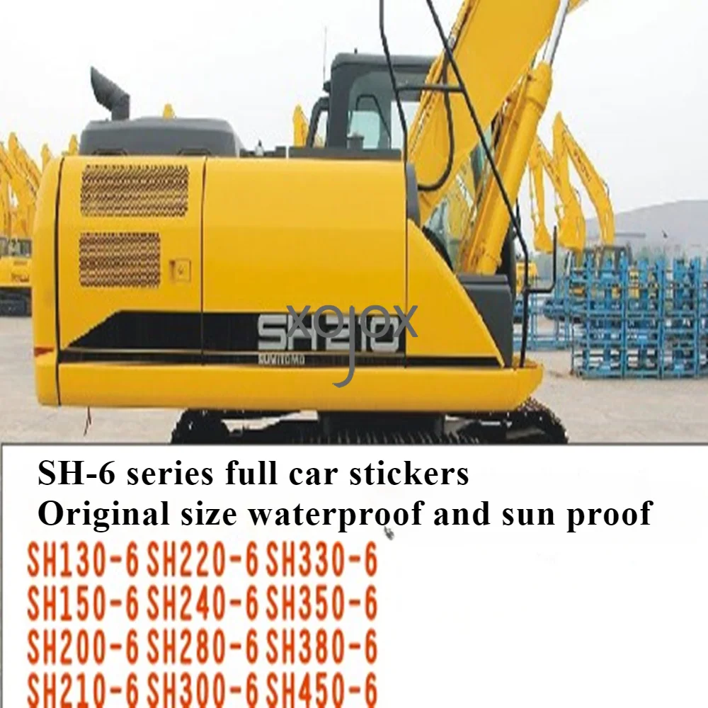 XOJOX For Sumitomo SH60 75 120 130 150 180 200 210 260 300 350-6 220A3 Car Decal Warning Sticker Excavator Parts