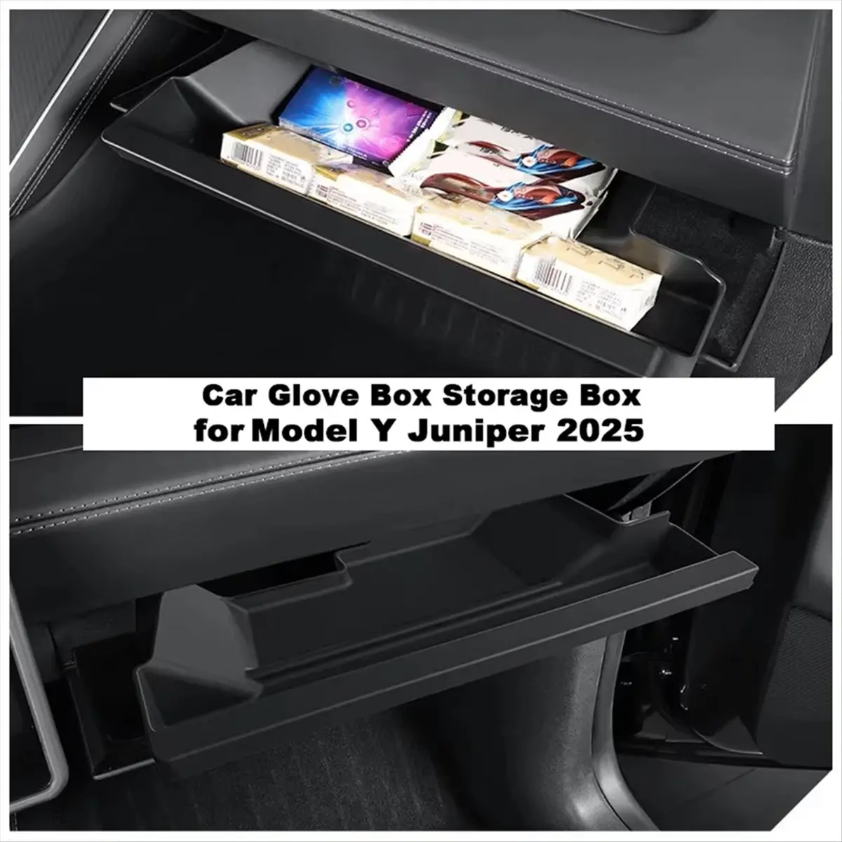 Fits for Glove Box Storage Tray for Model Y 2025 Glove Box Organizer Storage Box Interior Accessories