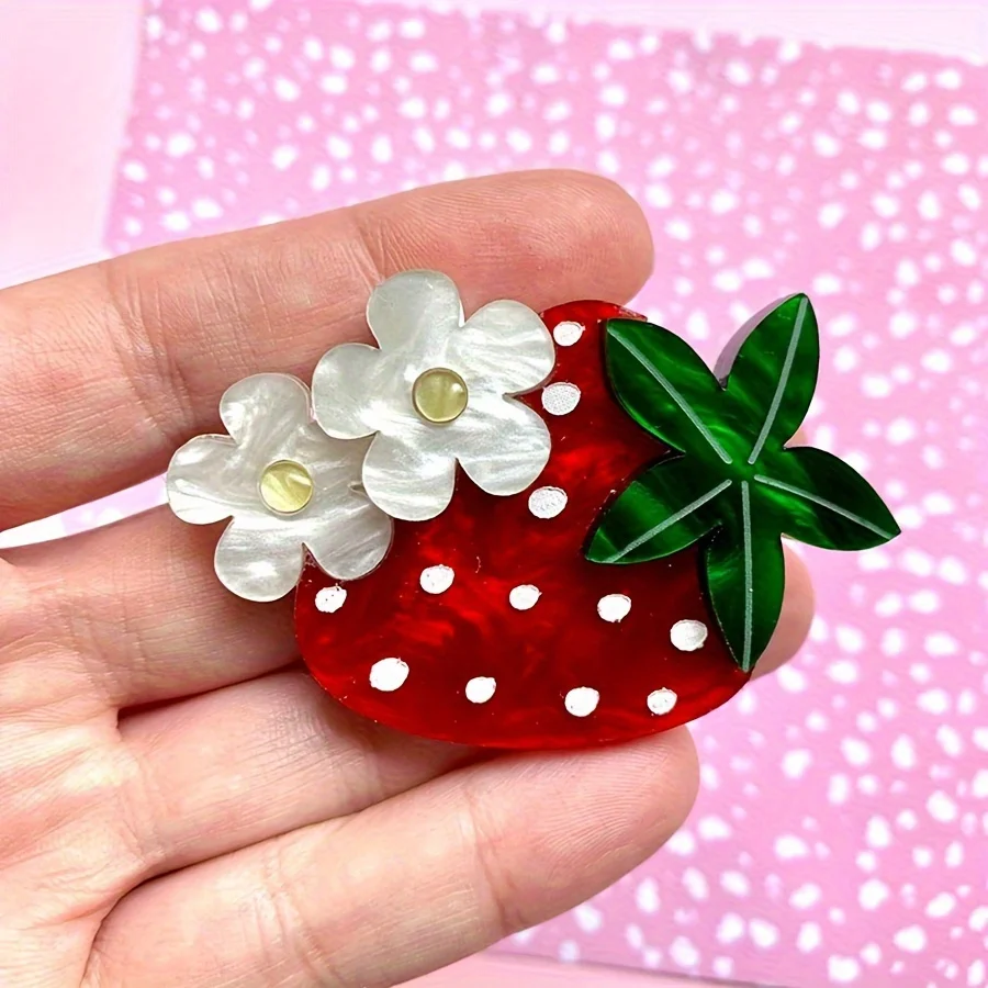 Fruits Brooches Pins Strawberry Pins Cute Fruits Lapel Pins Brooches Pin Badges for Girls Women Clothing Backpacks Jackets Hats