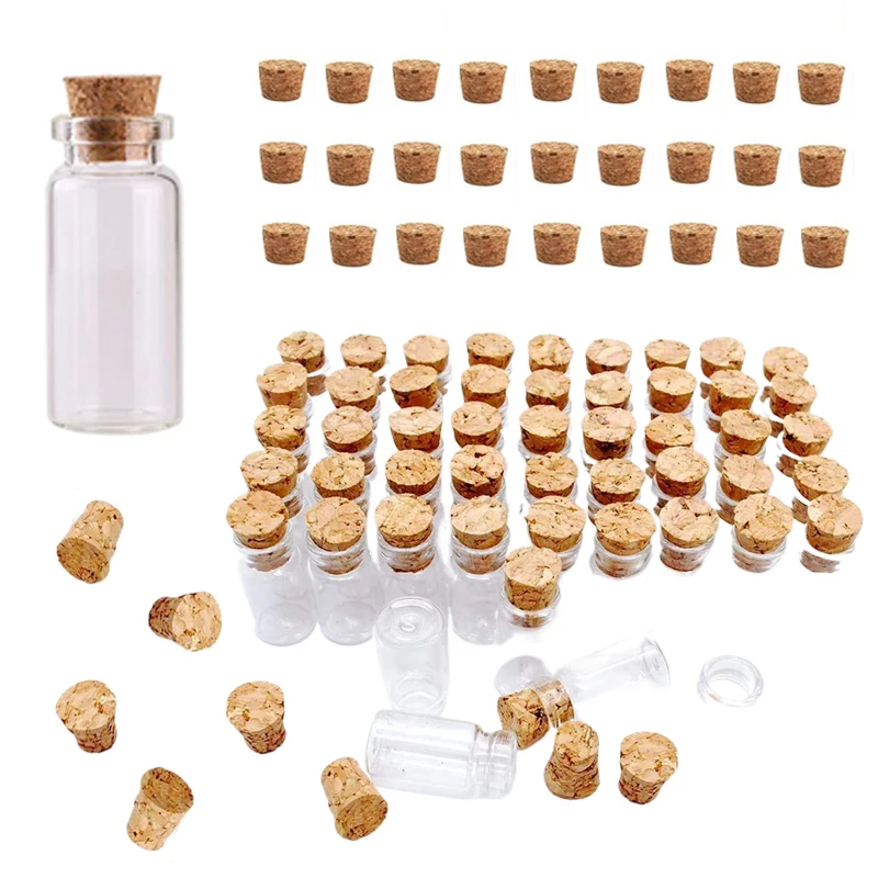 100Pcs Mini glass bottle cork