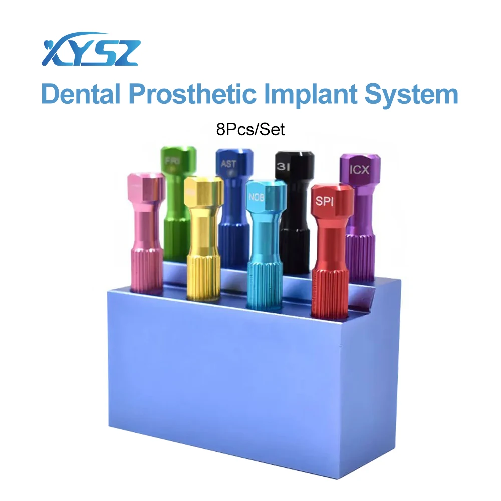 

XYSZ 8Pcs/Set Dental Prosthetic Implant System Screw Driver Kit Dental Lab Implant Screwdriver Micro Screw Driver