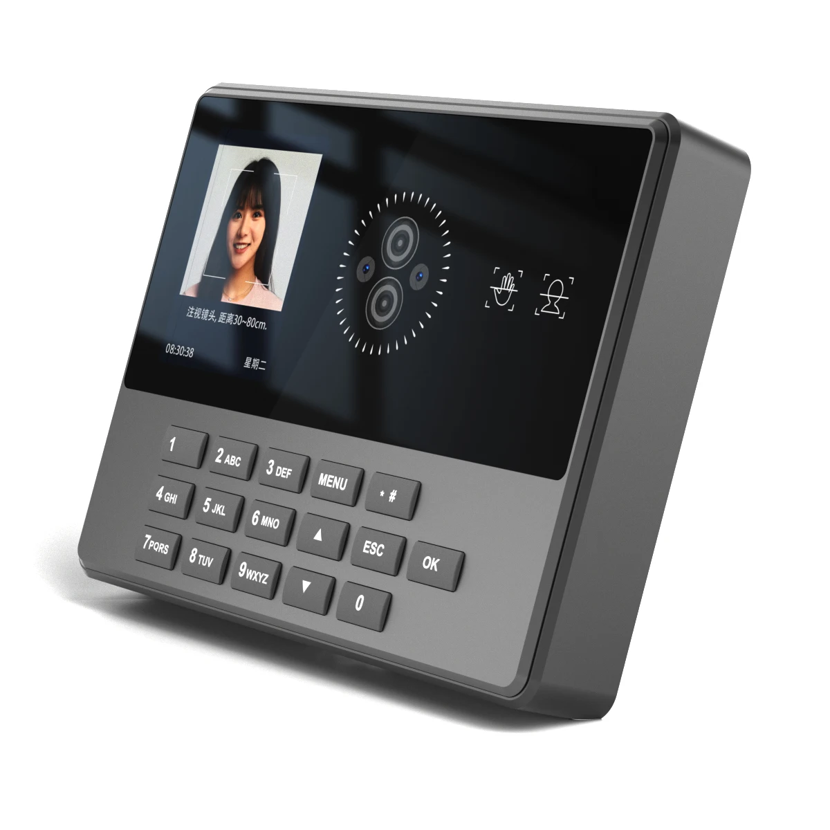 

July003 Time Recording T900 Facial Recognition Time Attendance Machine Biometric Clock Pointer Recorder for Attendance Tracking