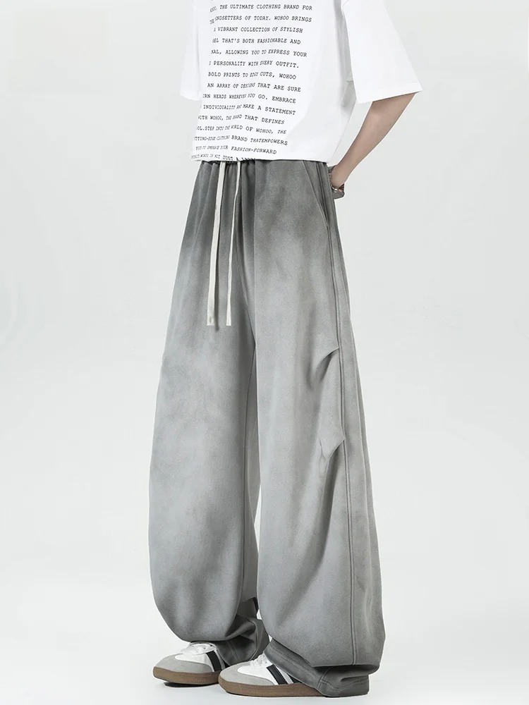 

KITH мужские повседневные брюки свободного кроя, окрашенные в adient, прямые брюки из смеси хлопка из полиэстера, летняя спортивная одежда, модная молодежная одежда