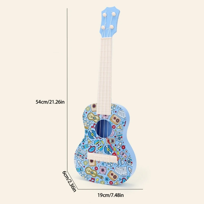 Đồ chơi âm nhạc ngộ nghĩnh cho bé chạm và cảm nhận Hình động vật hoạt hình Ukulele dành cho trẻ