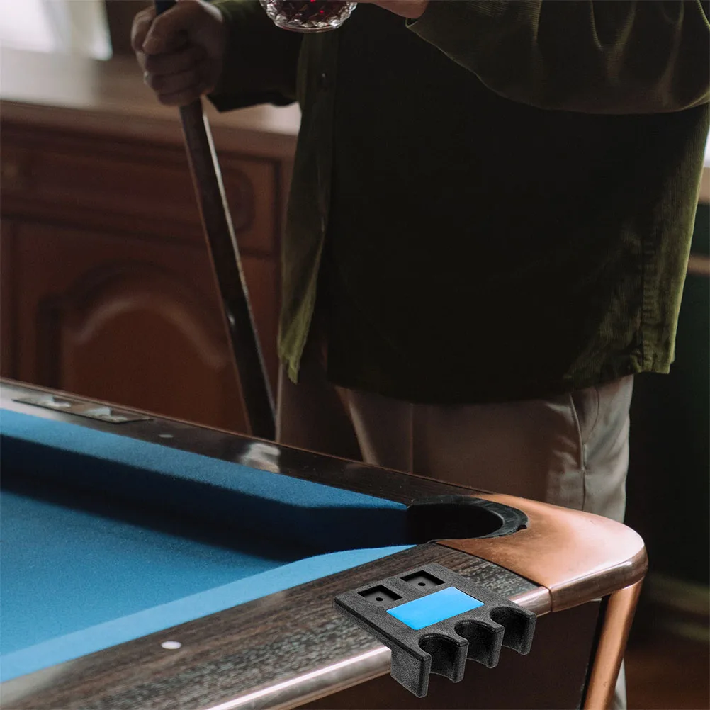 

2 шт. держатель для кия, 3 отверстия, утяжеленная подставка для бильярдной палки для бара, игровой комнаты, держатель для мела, кронштейн для бильярда