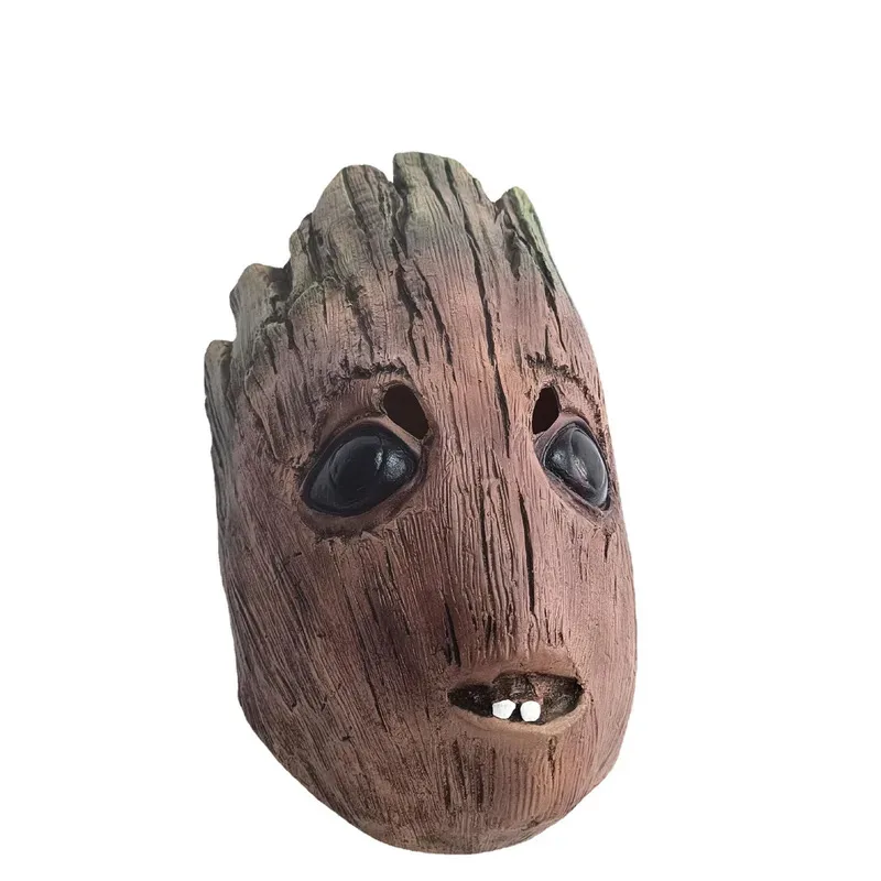 

CyMovie Guardians of The Galaxy Cosplay Groot Mask Full Head Masks Helmet Halloween Party Masquerade for Adult Mask Latex