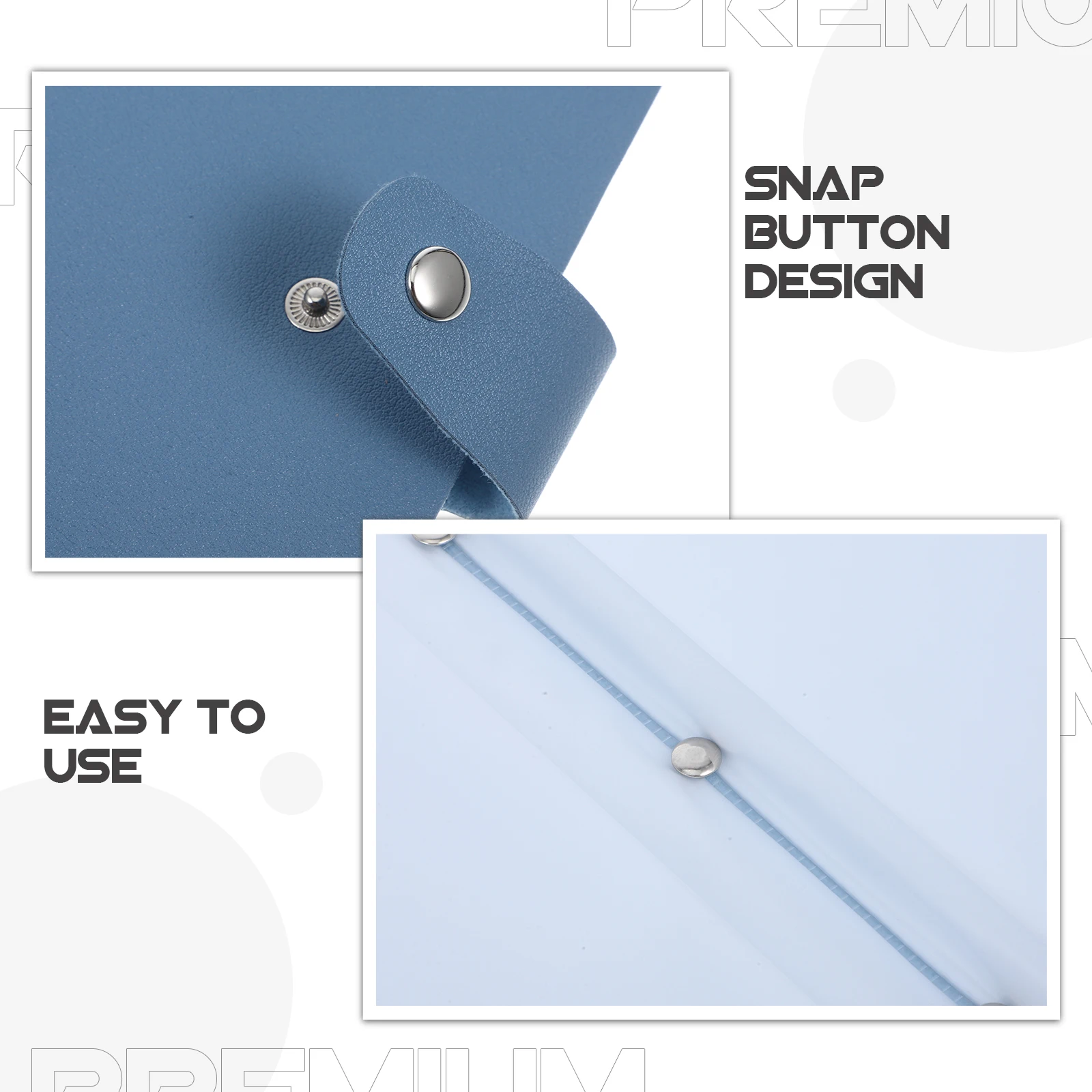 

Invoice Receipt Organizer Blue Color File Container for Business Checkbook Practical Bill Storage Album Office Supply Portable