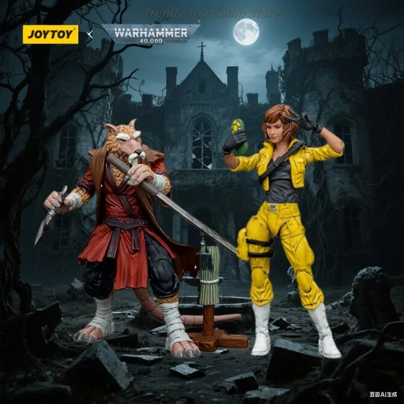 

【В наличии】JOYTOY 1/18 Фигурка Черепахи Splinter April O'Neil Аниме-игрушка