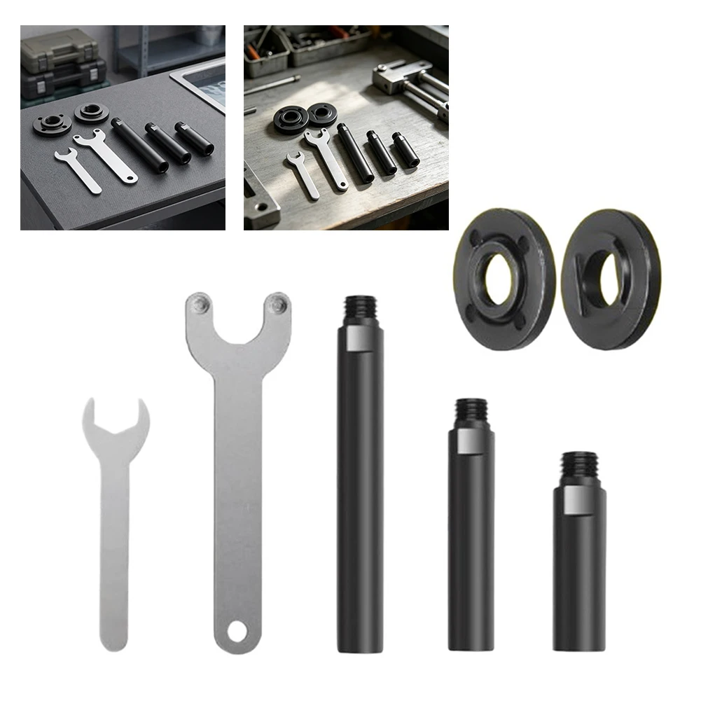 Stable Connection Angle Grinder Extension Rod Kit 5/8in-11 Thread Designed for Vibration Resistant Polishing Tasks