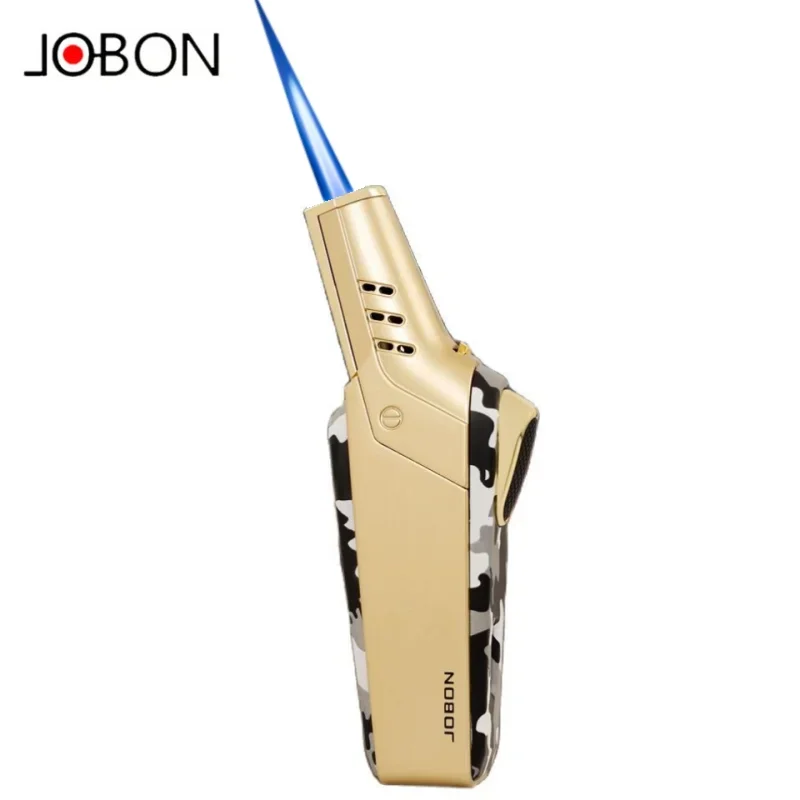 JOBON Metal Inflatable Lighter Jet Flame Cigar Lighter Windproof Multifunction Lighter Unusual Men's Smoking Accessories