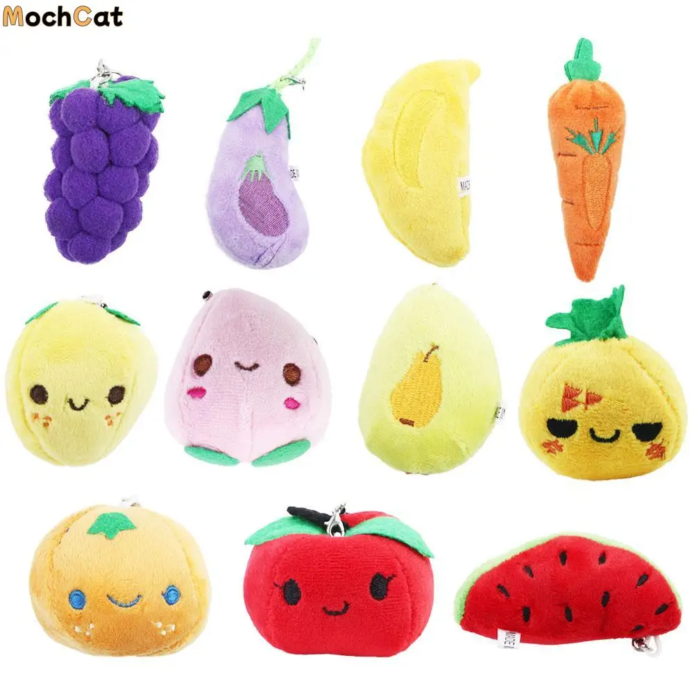 

School Gift Stuffed Key Rings Stuffed Toy 6cm Key Holder Plush Keychain Fruit Plush Doll Vegetable Plush Toy Fruit Plush Toy