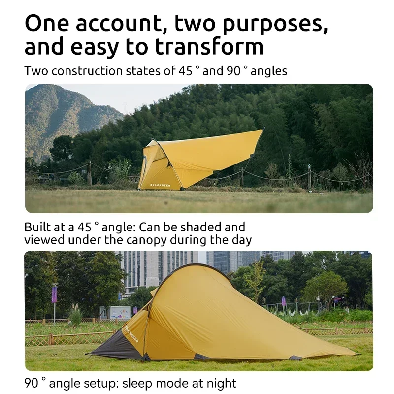 Imagem -04 - Blackdeer-ultralight Tent Boat Waterproof Outdoor Camping Família Casa Inflável Caminhadas Viagens Anti uv Tarp Shelter Praia Único